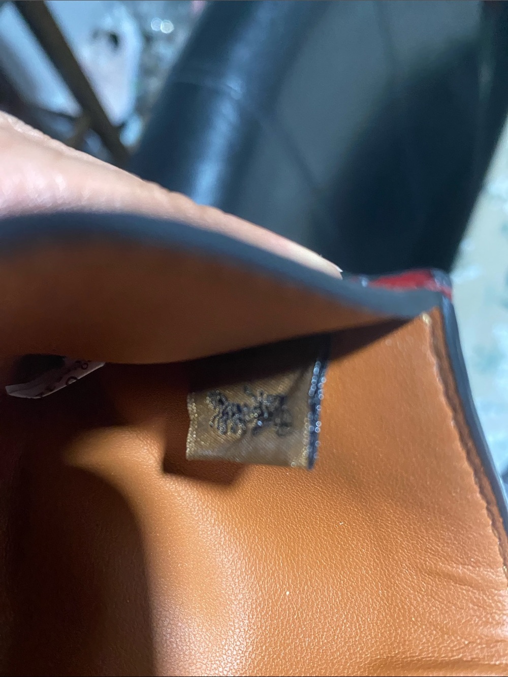 Coach Red Signature Patent Card Case - Picture 6 of 8